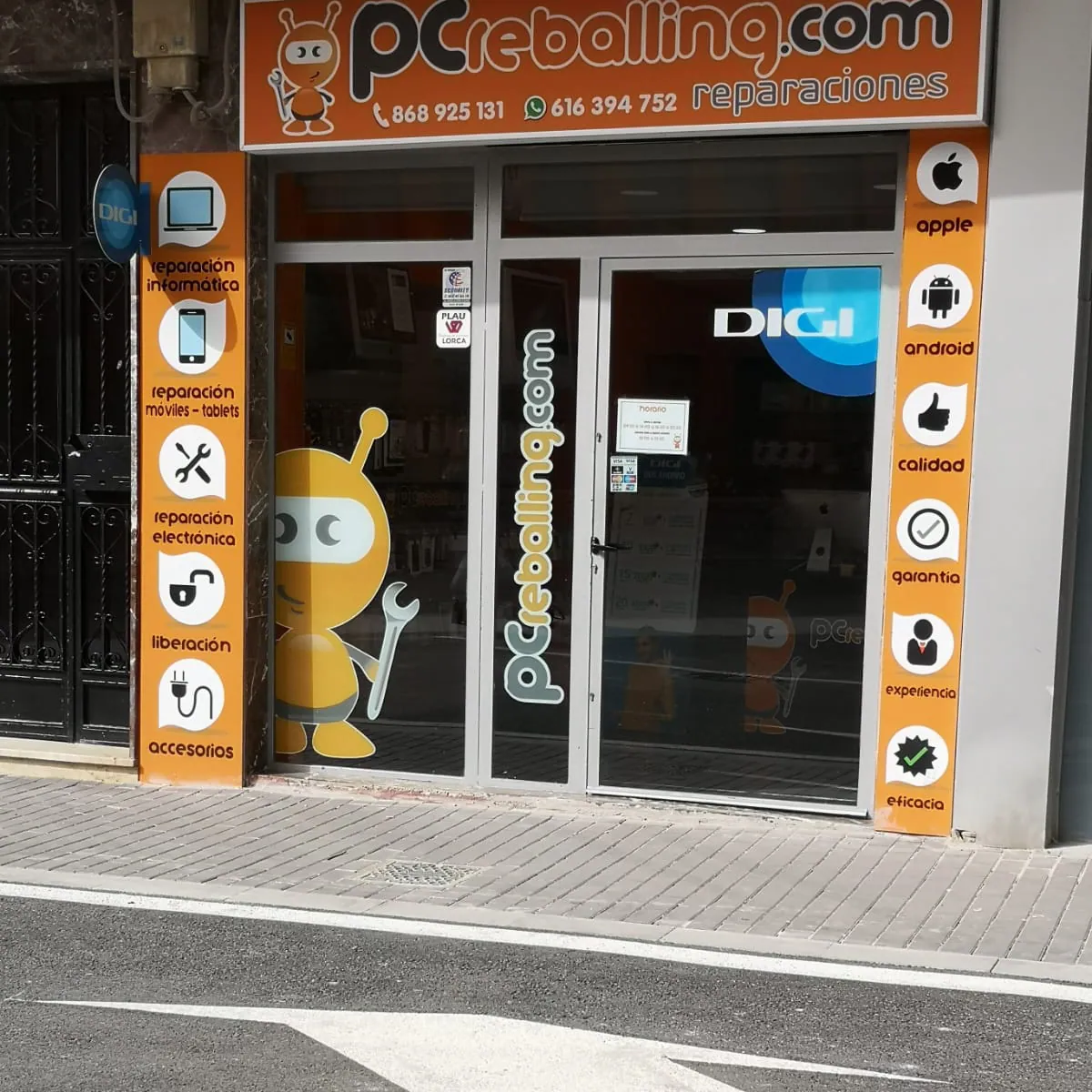 PCReballing, tienda de reparación de teléfonos móviles en Lorca