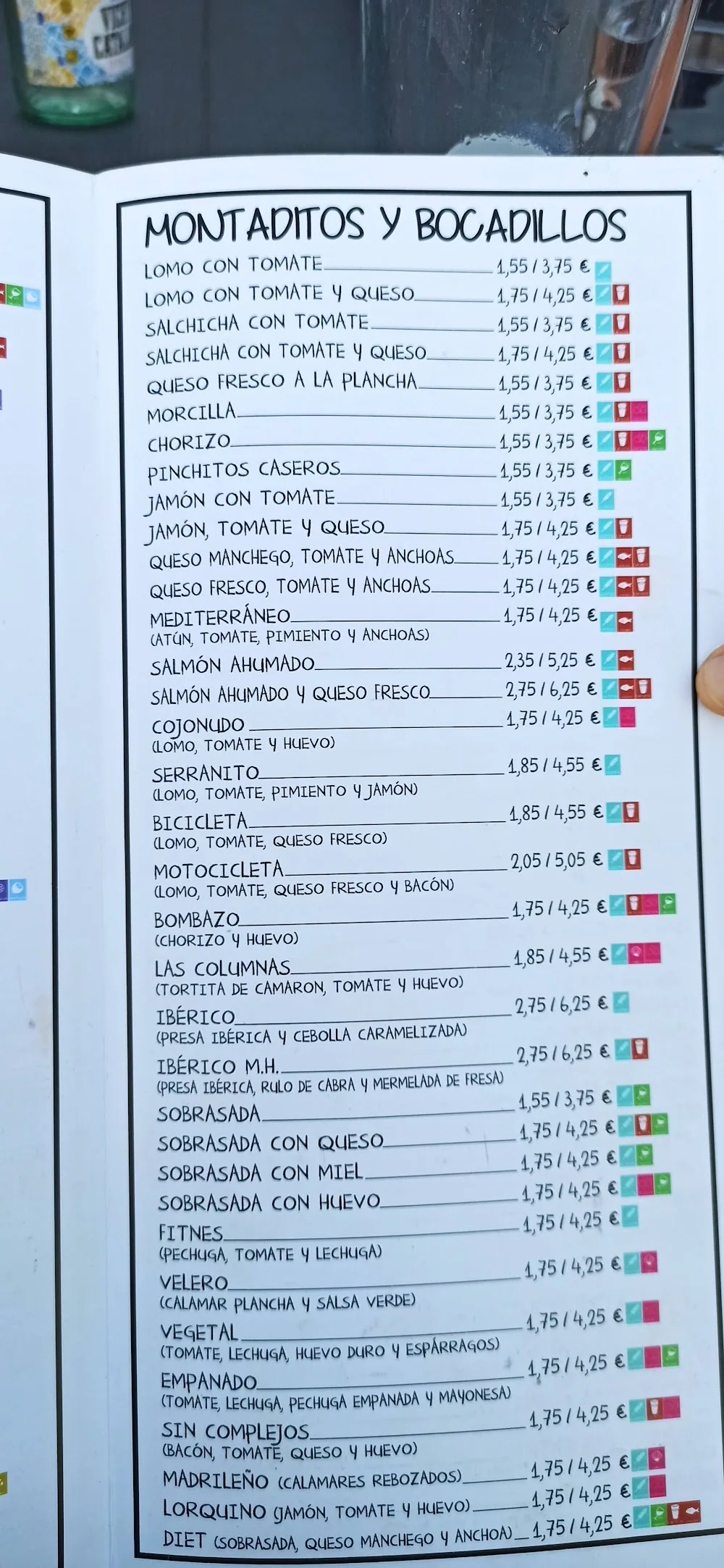 Carta de Cervecería Las Columnas, página 10