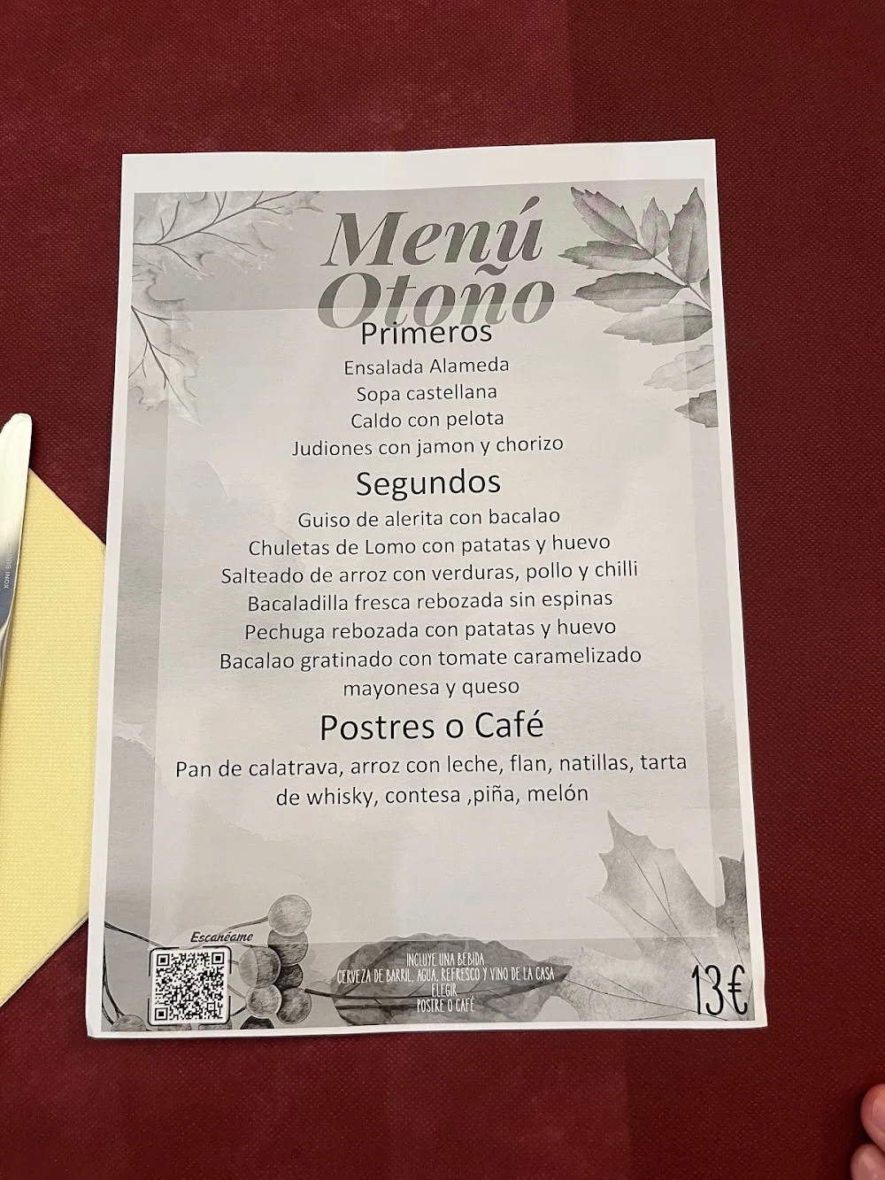 Carta de La Alameda, página 1