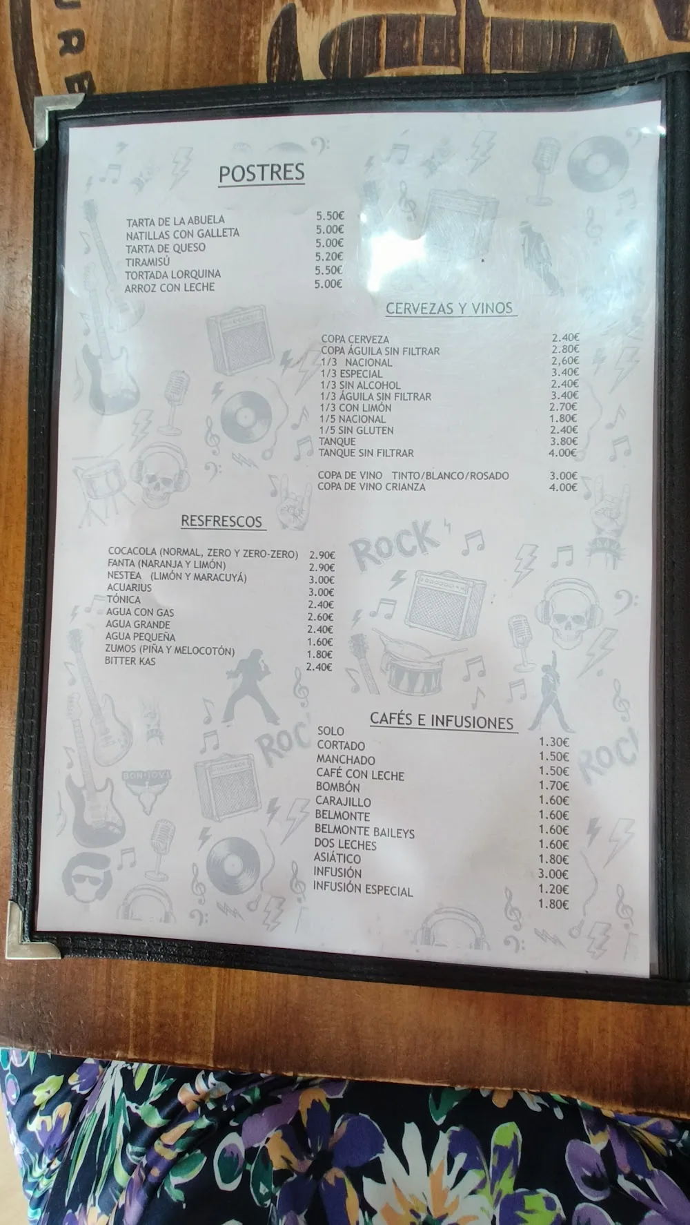 Carta de La Tasca Del Sol · Parque Almenara, página 3