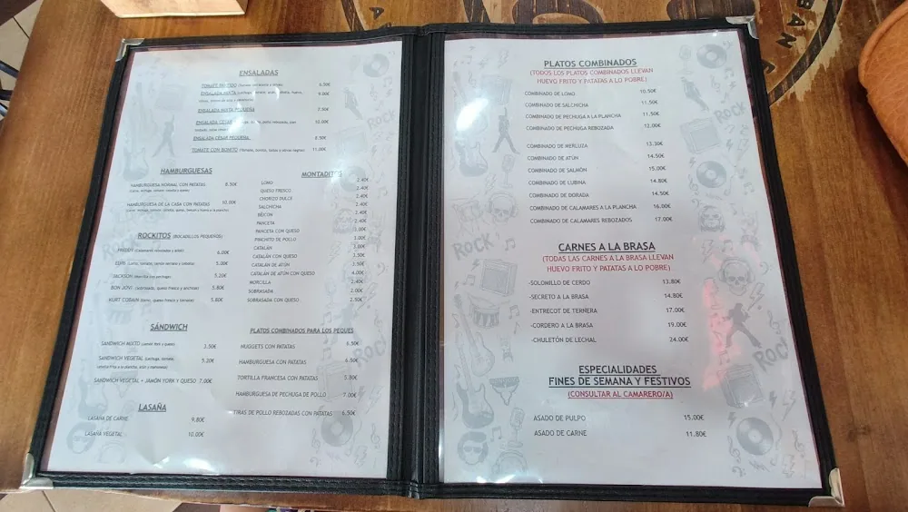 Carta de La Tasca Del Sol · Parque Almenara, página 4
