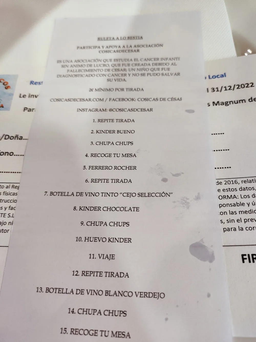 Carta de Mariscos a lo Bestia · La Peña Restaurante, página 9