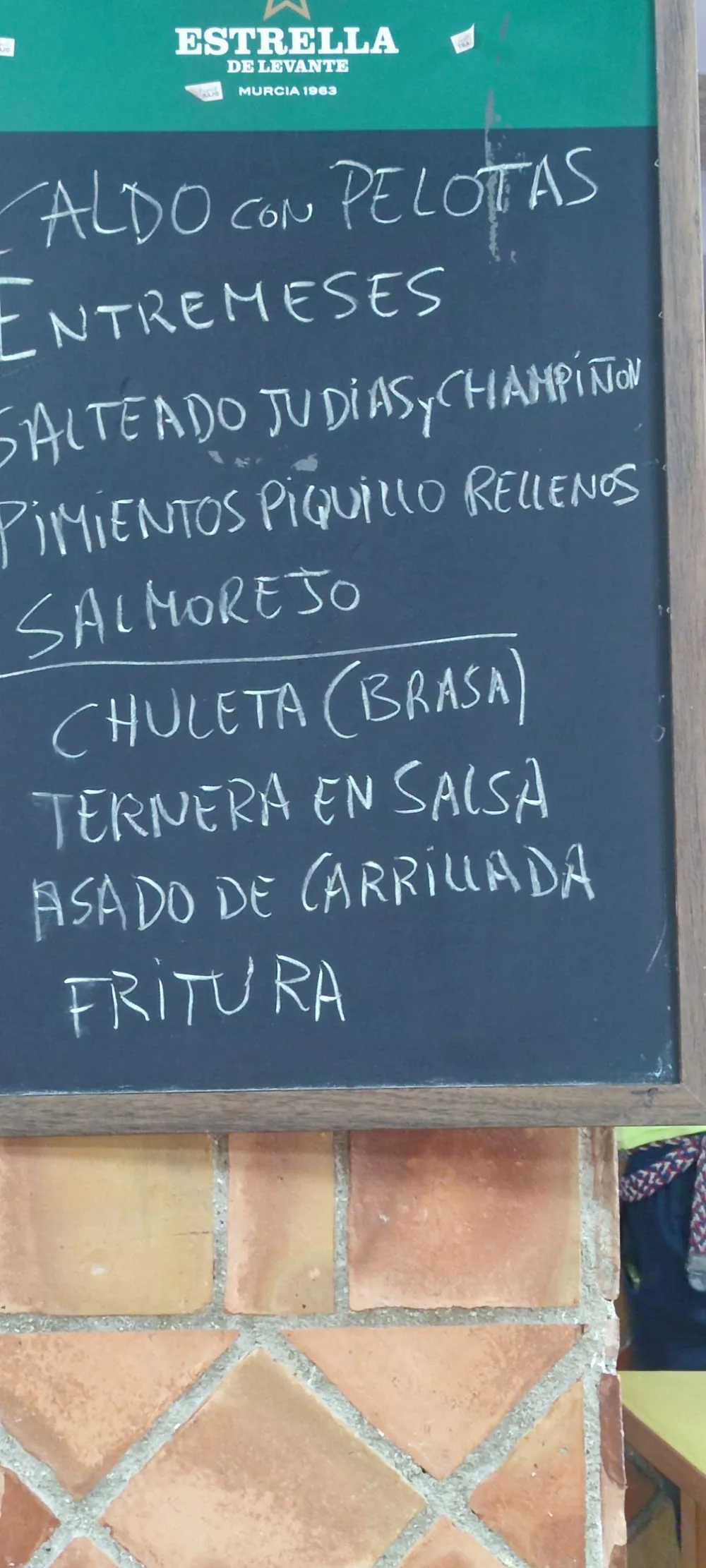 Carta de Mesón Nuevo Serrata, página 5