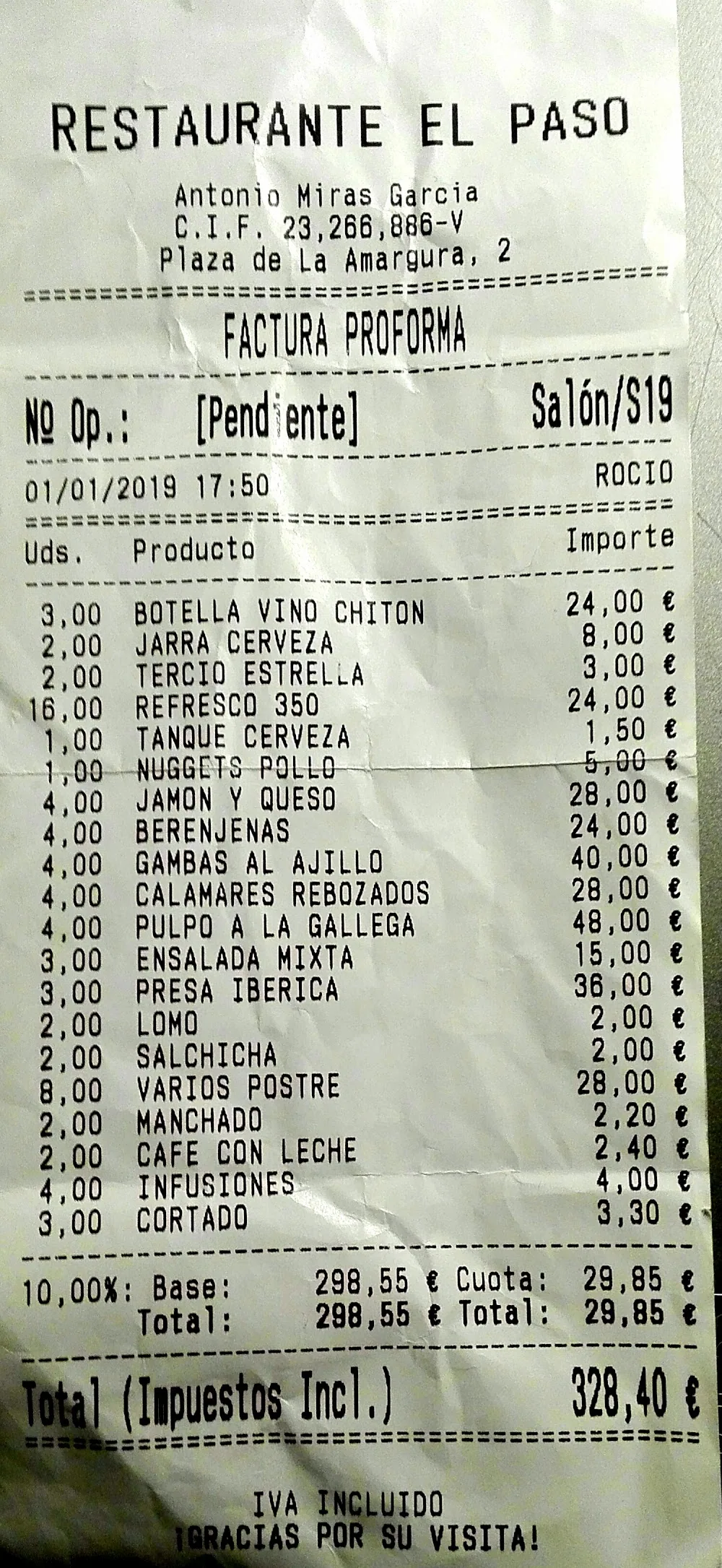 Carta de Restaurante El Reencuentro, página 4