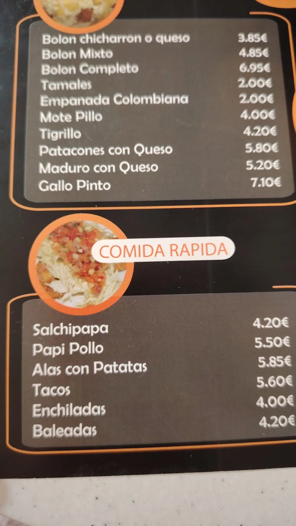 Carta de Restaurante La Parada Latina, página 3