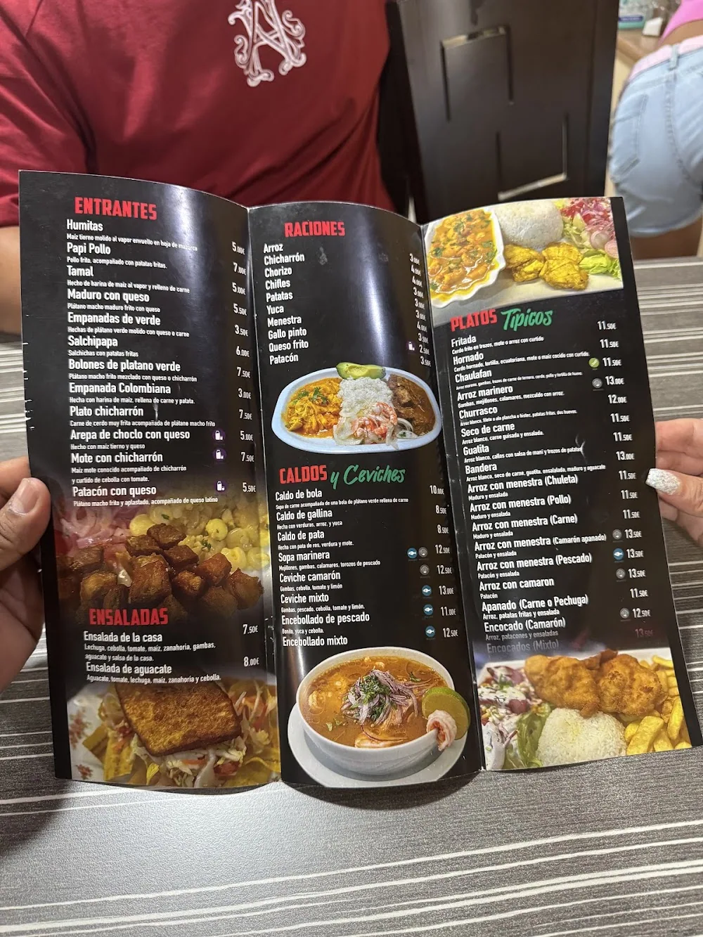 Carta de Restaurante La Perla de Lorca, página 1