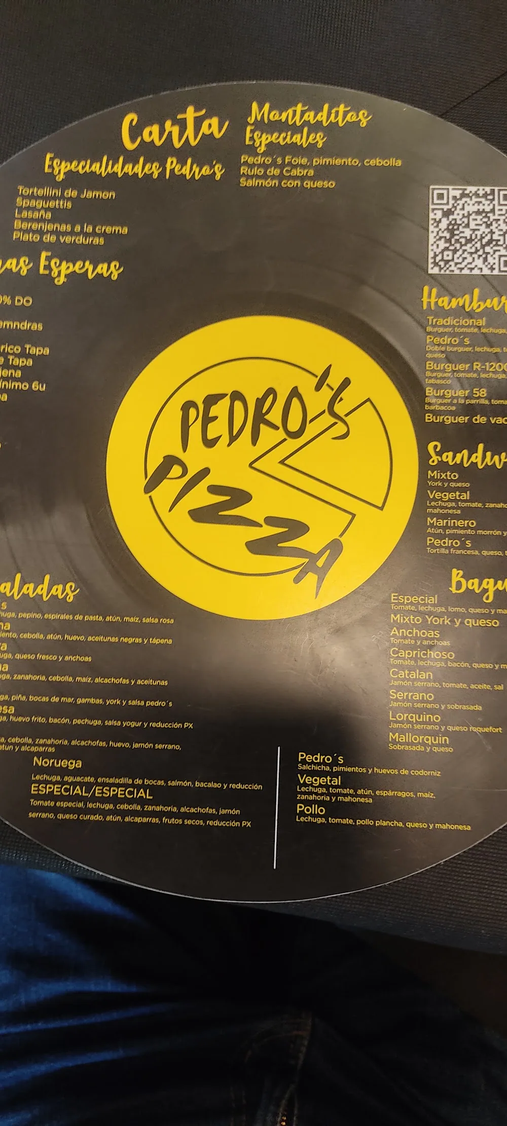 Carta de Restaurante Pedro's Pizza, página 3