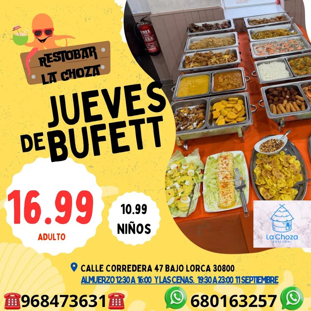 Carta de Restobar La Choza, página 1