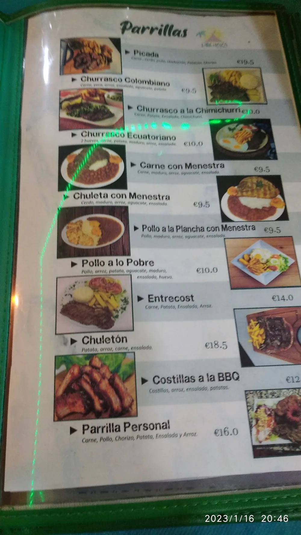 Carta de Restobar La Choza, página 9