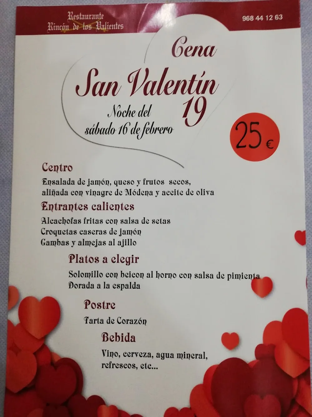 Carta de Rincón de los Valientes, página 1