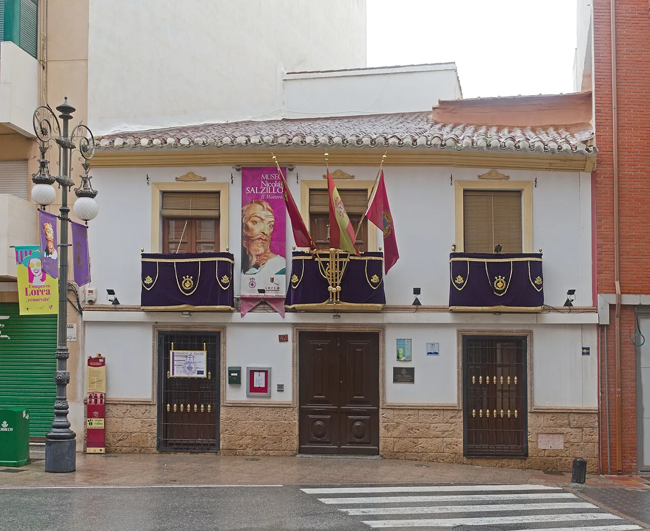 Fachada del Museo Nicolás Salzillo del Paso Morado en Lorca