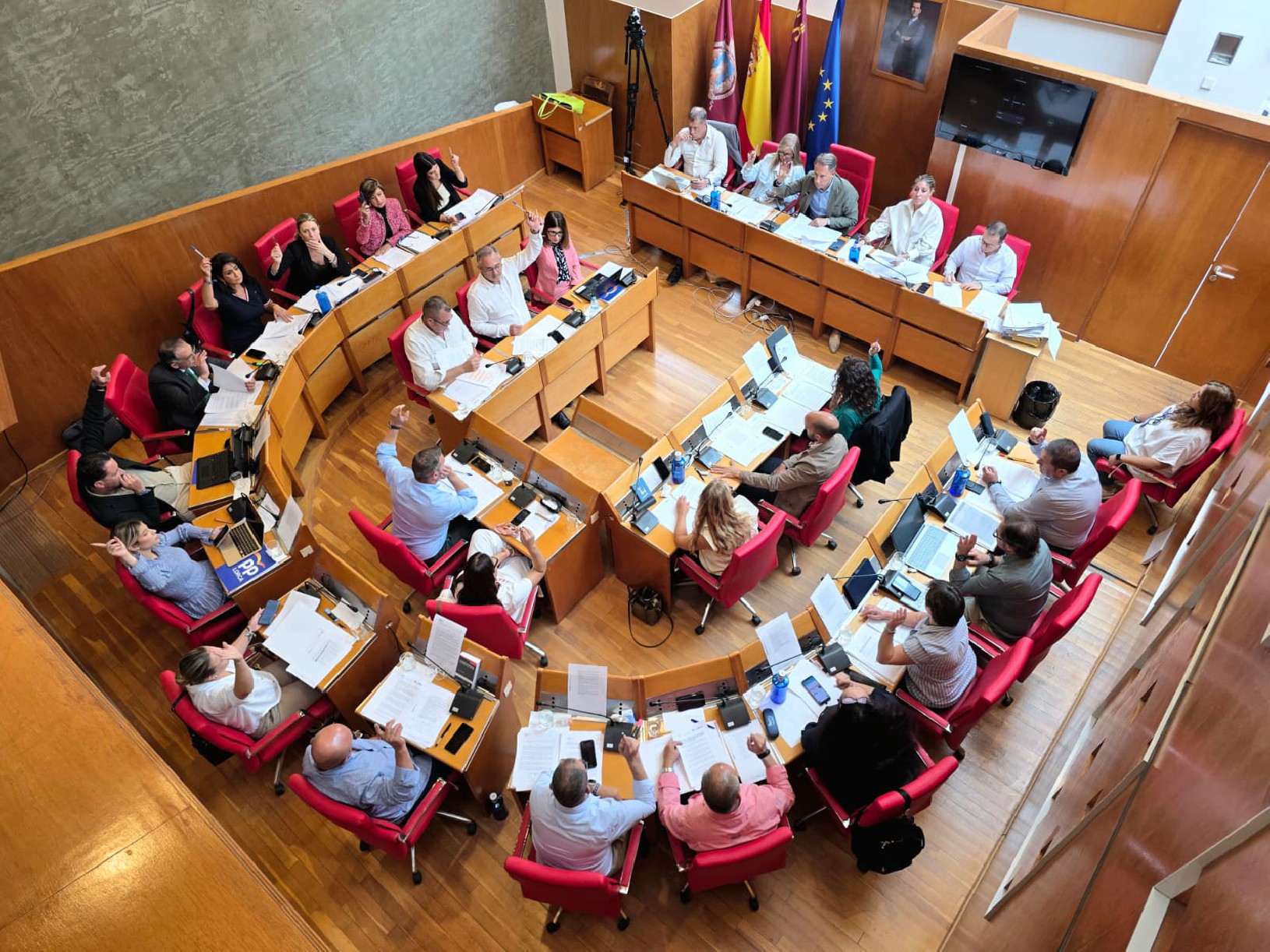 Balance de votaciones del Pleno Ordinario del Ayuntamiento de Lorca correspondiente al mes de septiembre · imagen de la fuente oficial