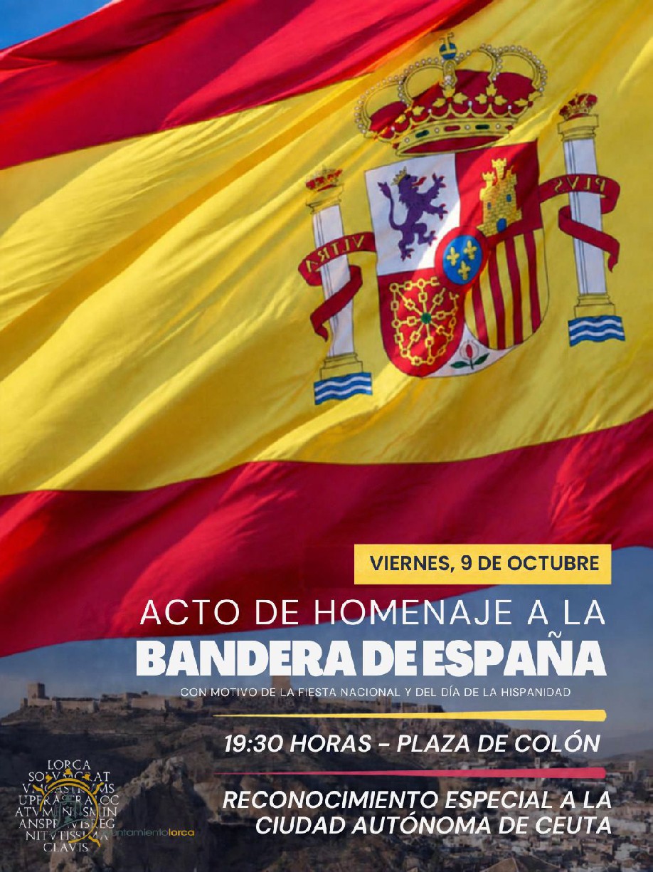 La Plaza de Colón acoge el viernes el tradicional homenaje a la bandera de España con motivo de la Fiesta Nacional en el que se rendirá un reconocimiento a Ceuta · imagen de la fuente oficial