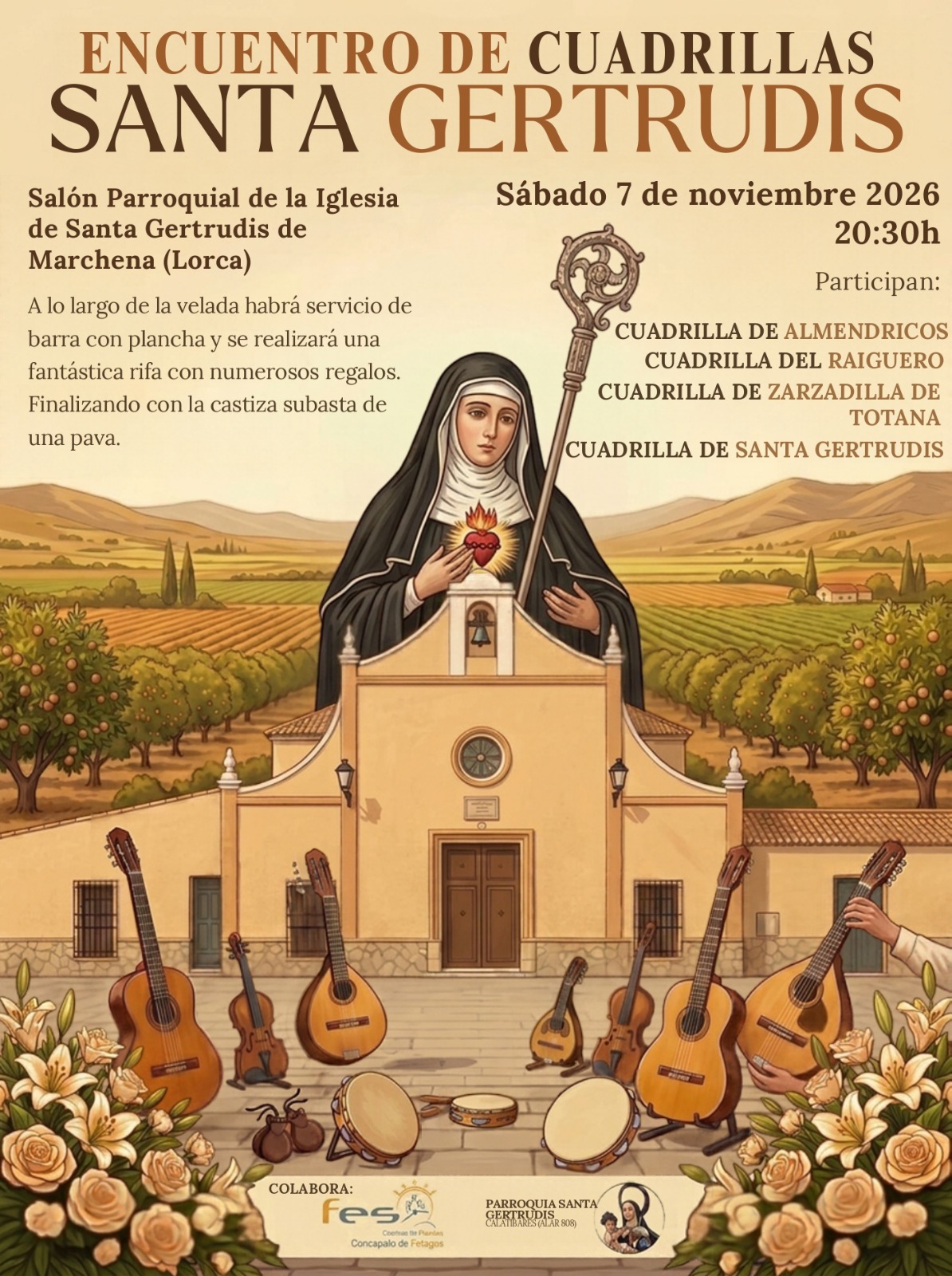 Santa Gertrudis volverá a celebrar su tradicional Encuentro de Cuadrillas para dar el pistoletazo de salida a la temporada del folklore en Lorca · imagen de la fuente oficial